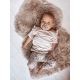 Vertical ruffle t-shirt nude