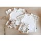 Twist sleeve blocked t-shirt (sand)