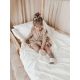 Ruffle button dress linnen (almond)