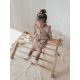 Ruffle button dress linnen (almond)