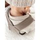 Subtly knitted sweater (loose fit) (sand) 