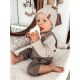 Subtly knitted sweater (loose fit) (sand) 