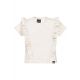 Vertical ruffle t-shirt nude