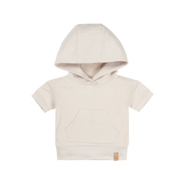 Capuchon pocket t-shirt (sand) (korte mouw)
