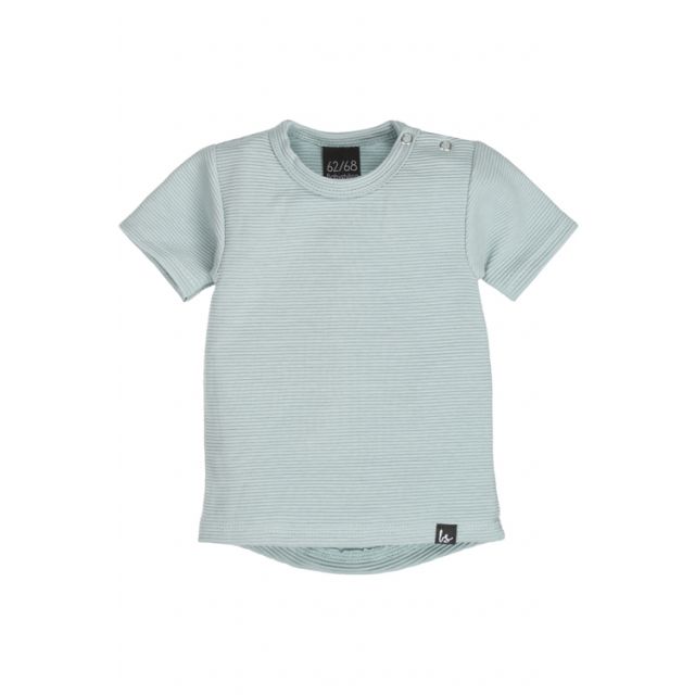 Rib t-shirt (rounded back) (dark green)