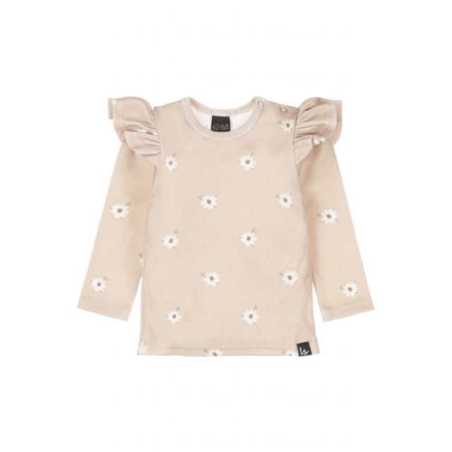 Ruffle longsleeve rib zoe with dots