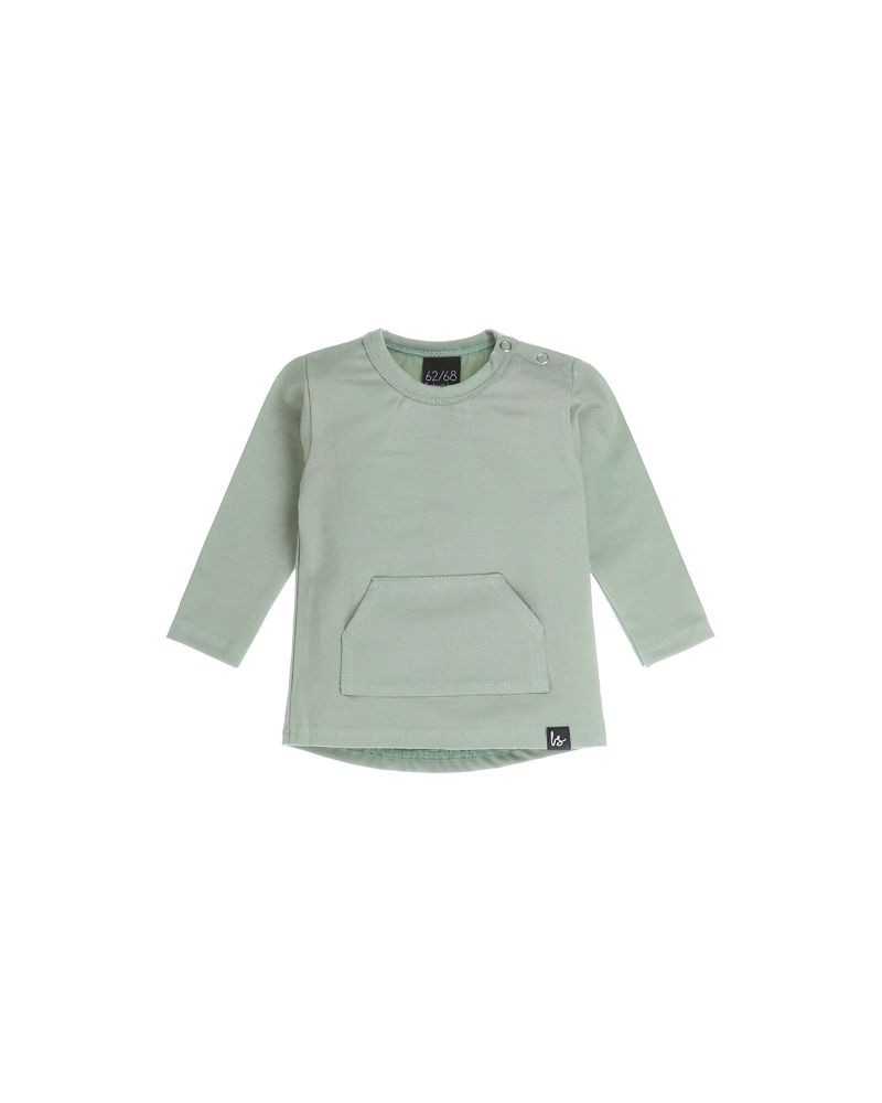 Pocket longsleeve mosgroen