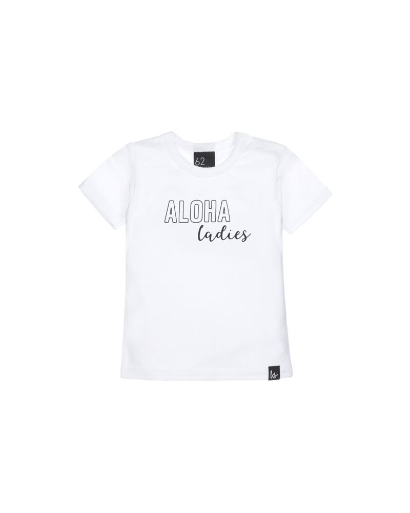 Aloha ladies t-shirt wit/zwart