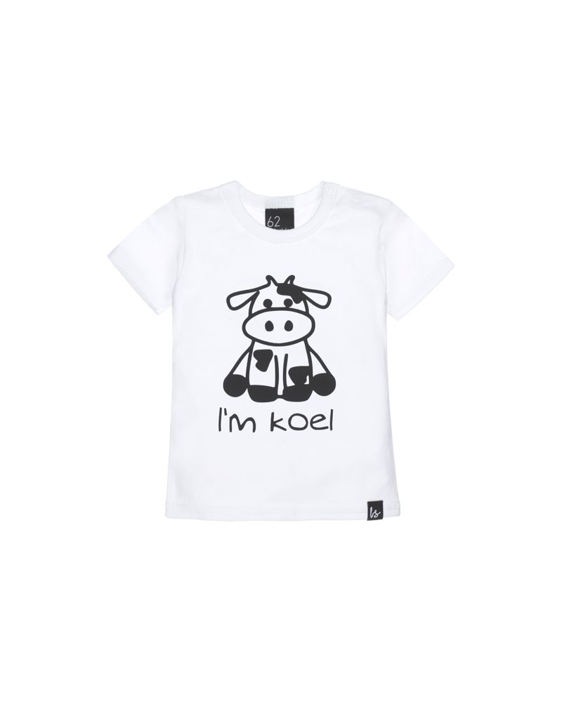 I'm koel t-shirt wit/zwart