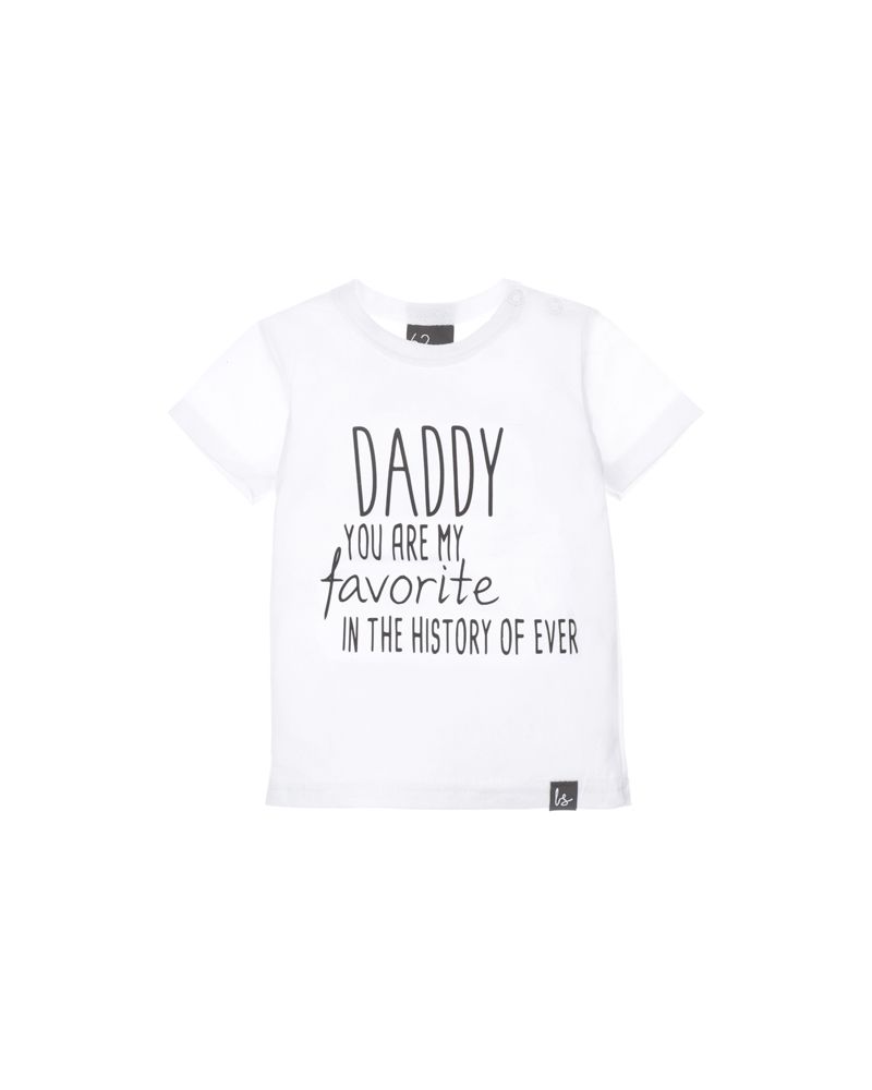 Favorite daddy t-shirt wit/zwart