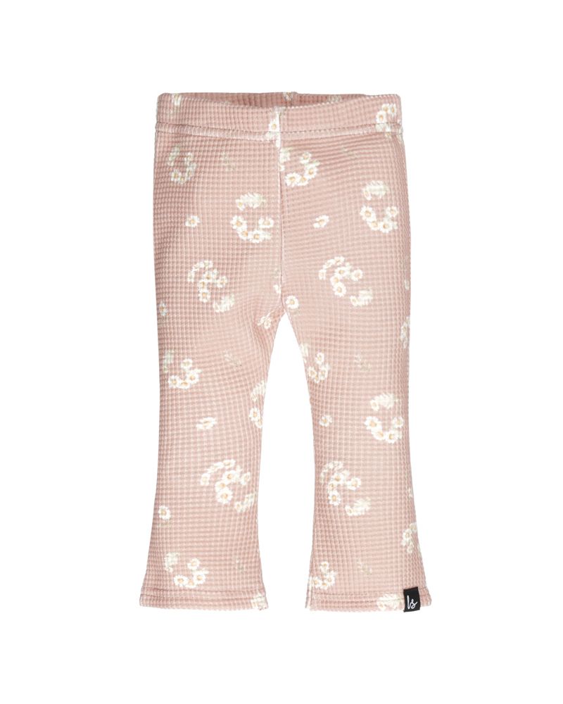 Flared pants feverfew earth wafel (clay pink)