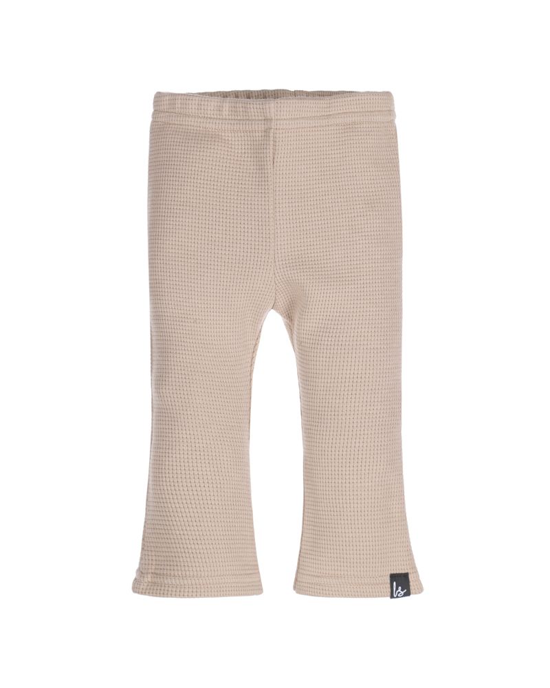 Flared pants wafel (donker beige)