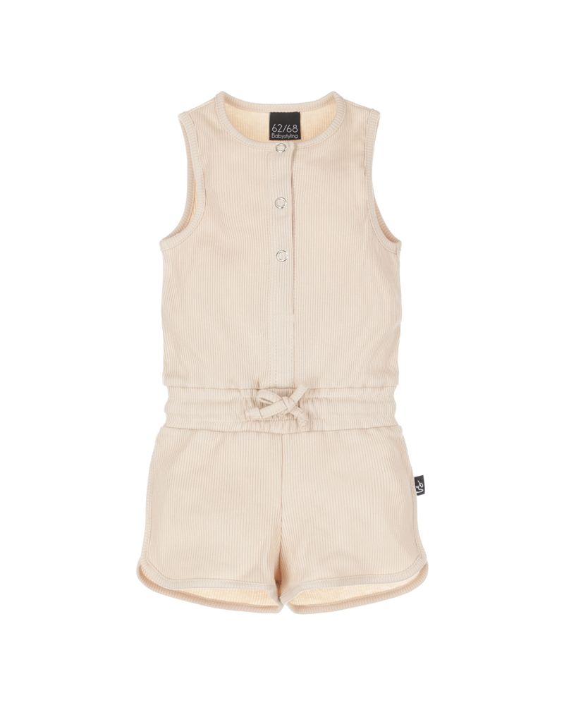 Jumpsuit rib sand