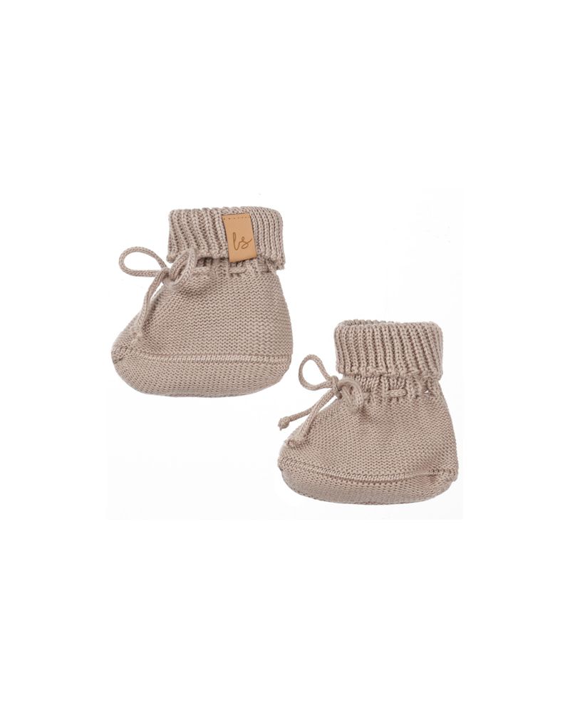 Knitted slofjes light oak