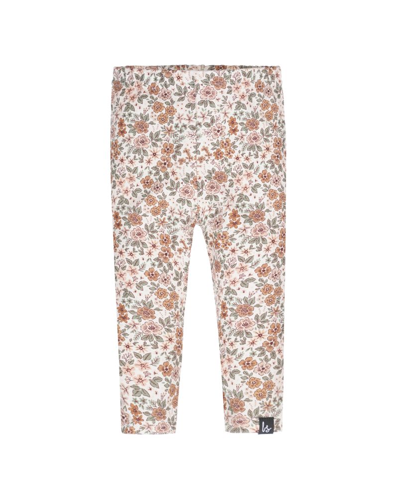 Legging vintage bloemen cacao