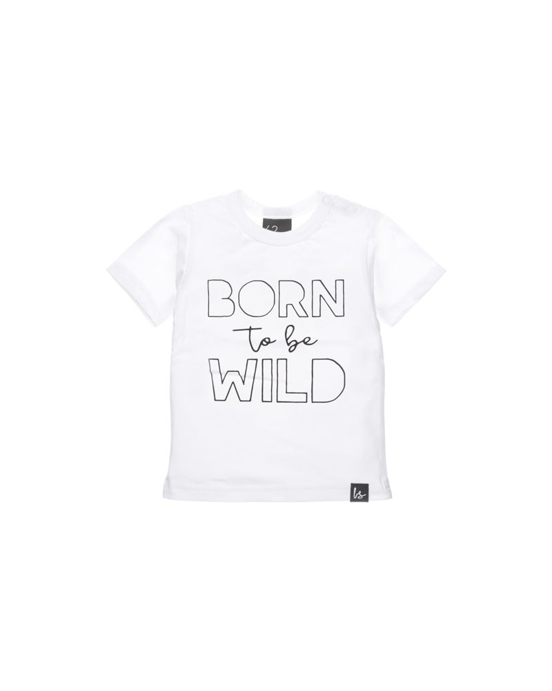 Born to be wild t-shirt shirt Wit/Zwart