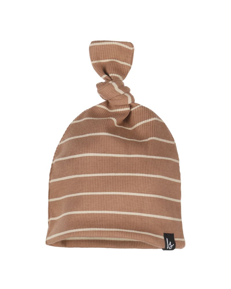 Knot mutsje stripes (roest)