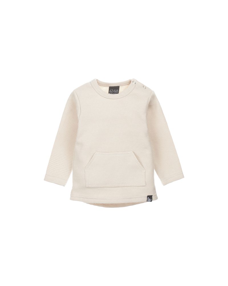 Pocket longsleeve wafel (sand)