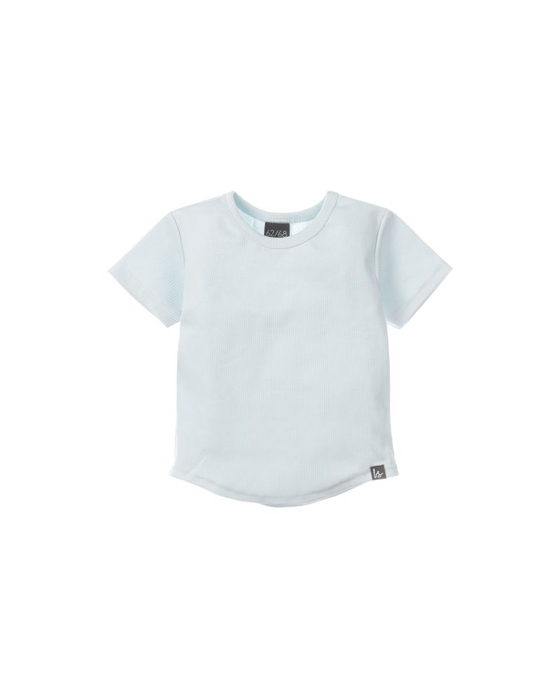 Rib jersey t-shirt light blue