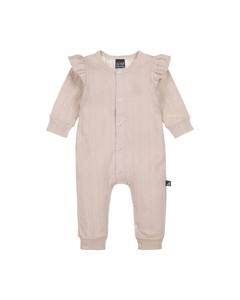 Ruffle boxpakje pointelle beige