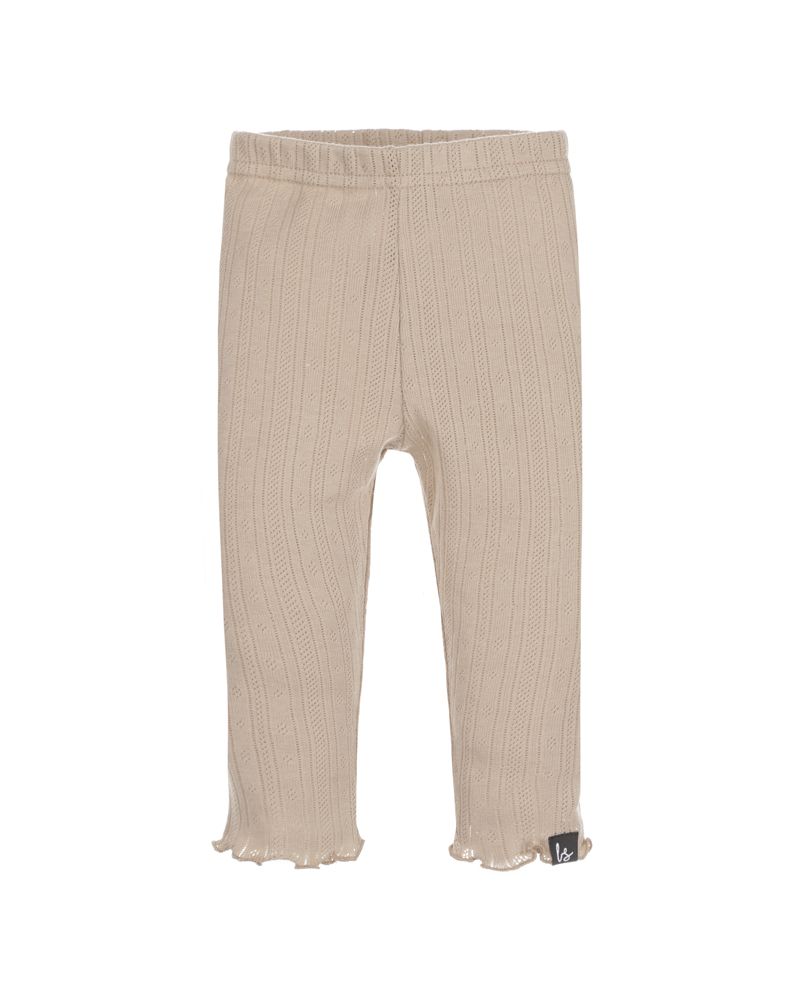 Ruffles pants pointelle (strepen) warm beige