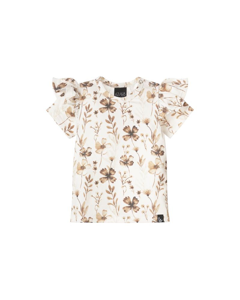 Ruffle t-shirt dream sepia
