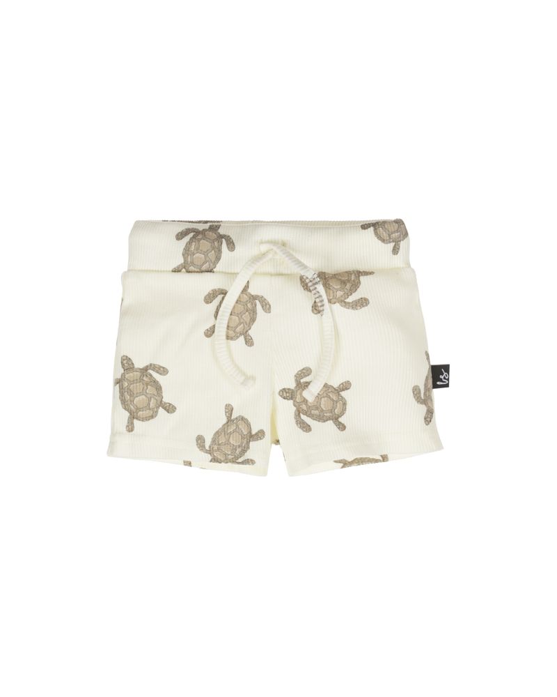 Rib jersey short mini turtles