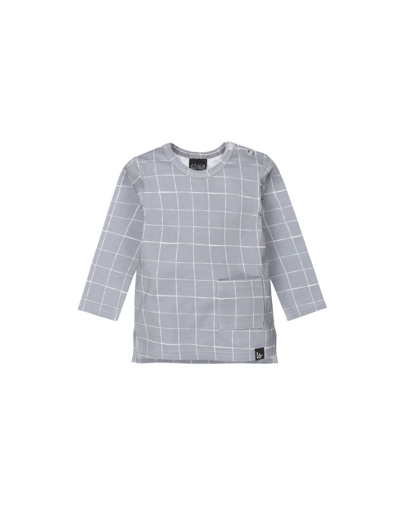 Split longsleeve grid (dusty blue)