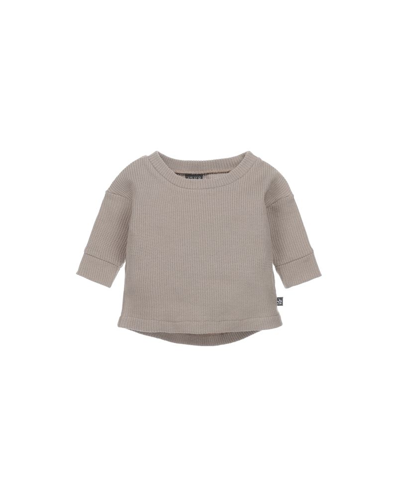 Subtly knitted sweater (loose fit) (light oak) 