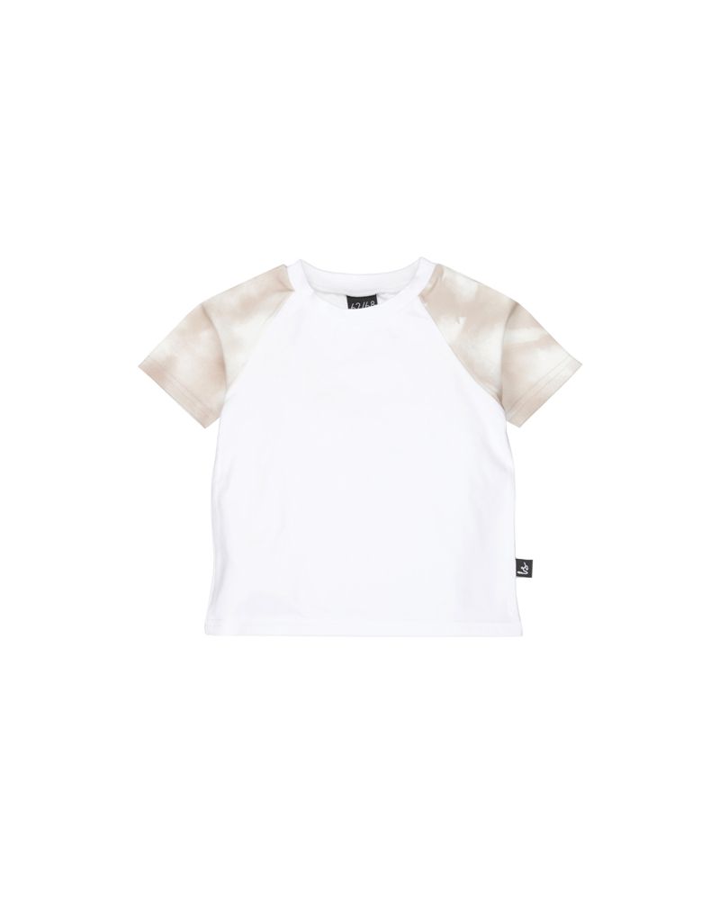 Twist sleeve tie dye t-shirt (sand)