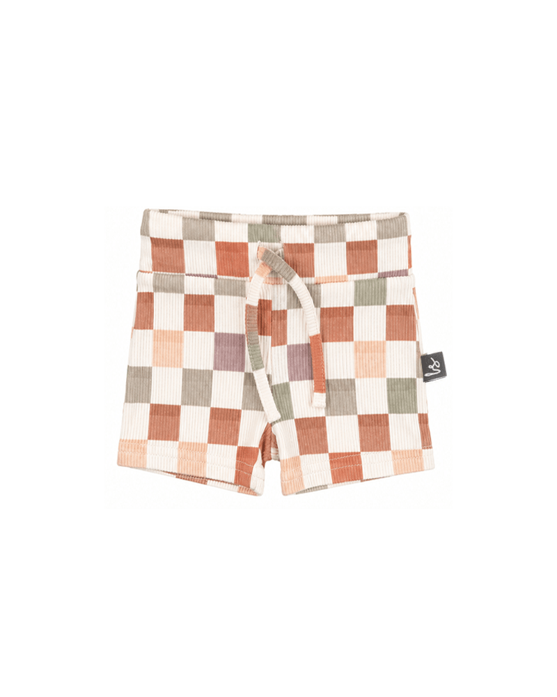 Rib jersey korte broek blokked