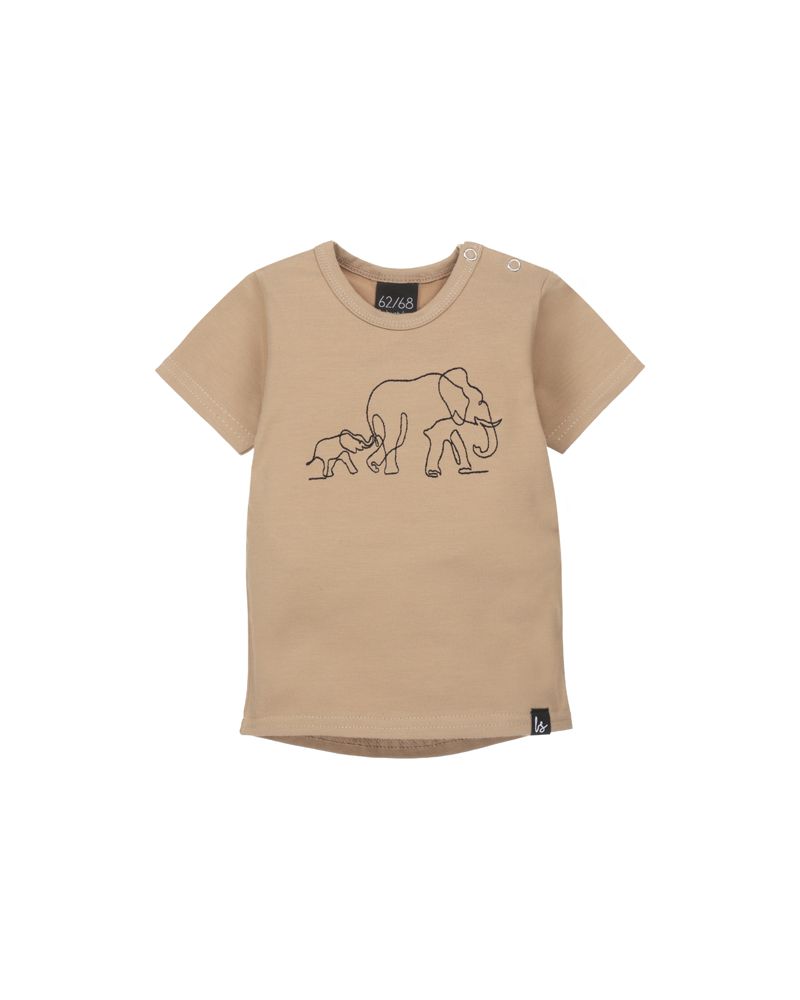 Elephant family (taupe) t-shirt