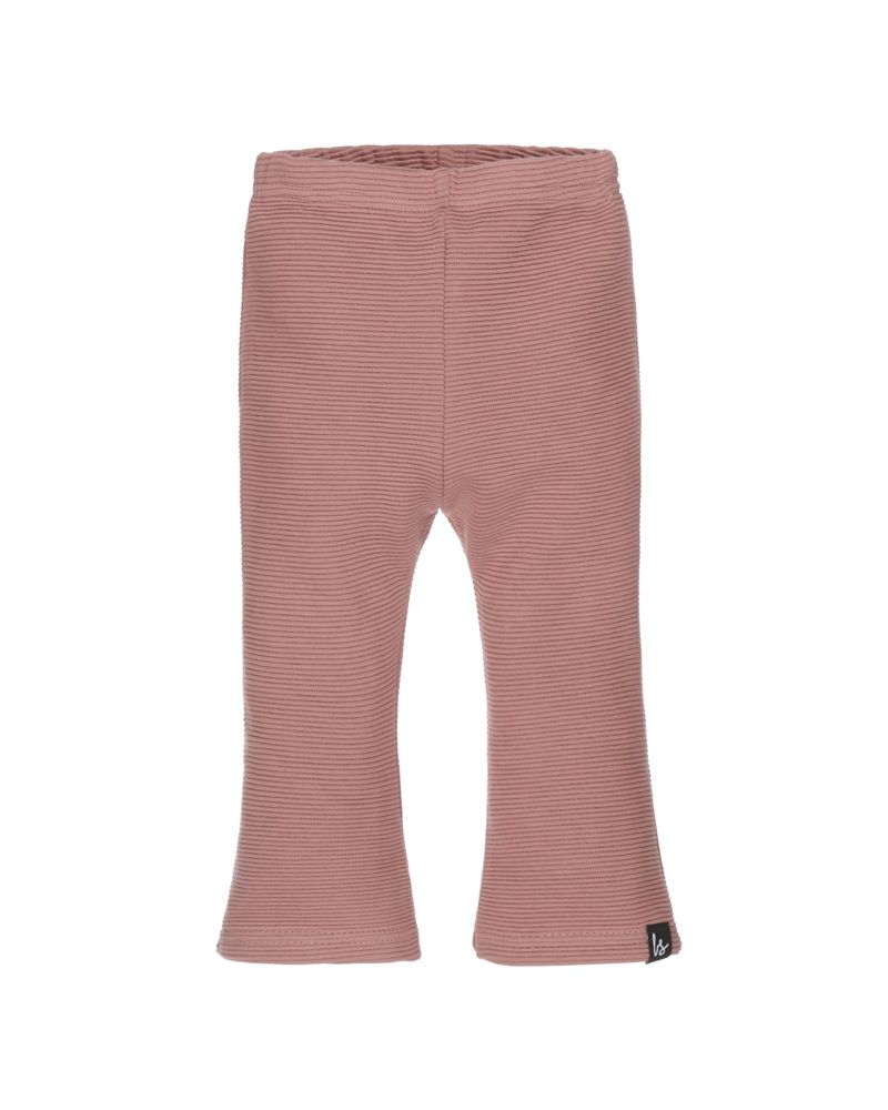 Flared pants rib clay pink 