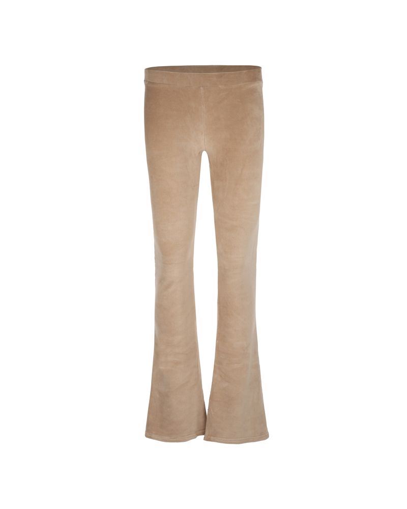 Flared pants velours sand Mystyles