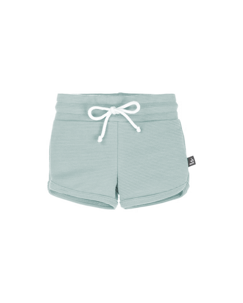 Rib kort broekje (blauw)