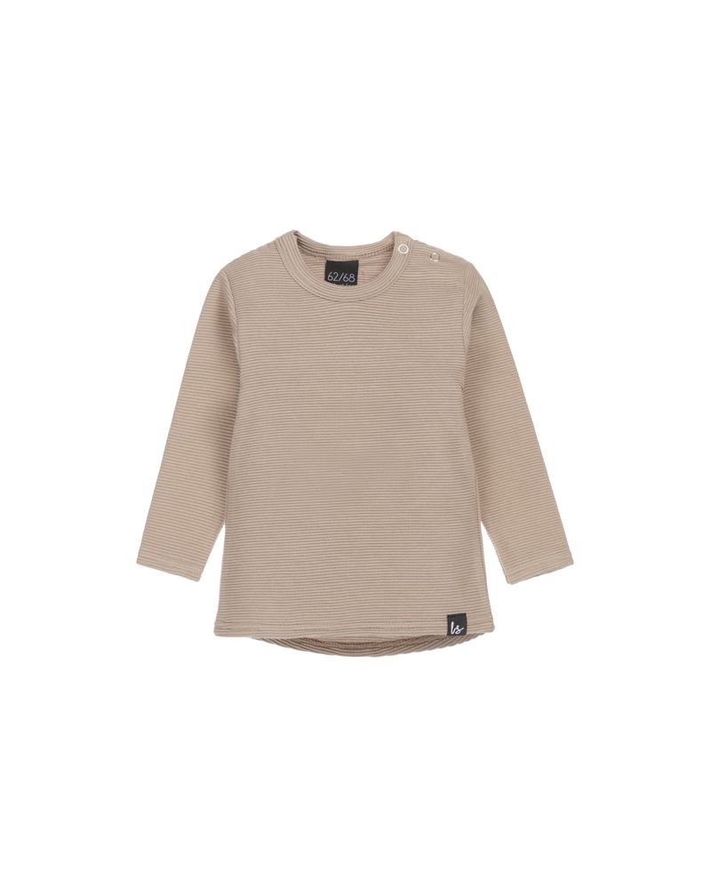 Rib longsleeve light oak (rounded back)