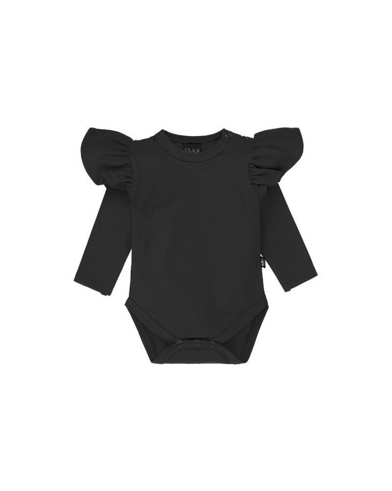 Ruffle romper (zwart)