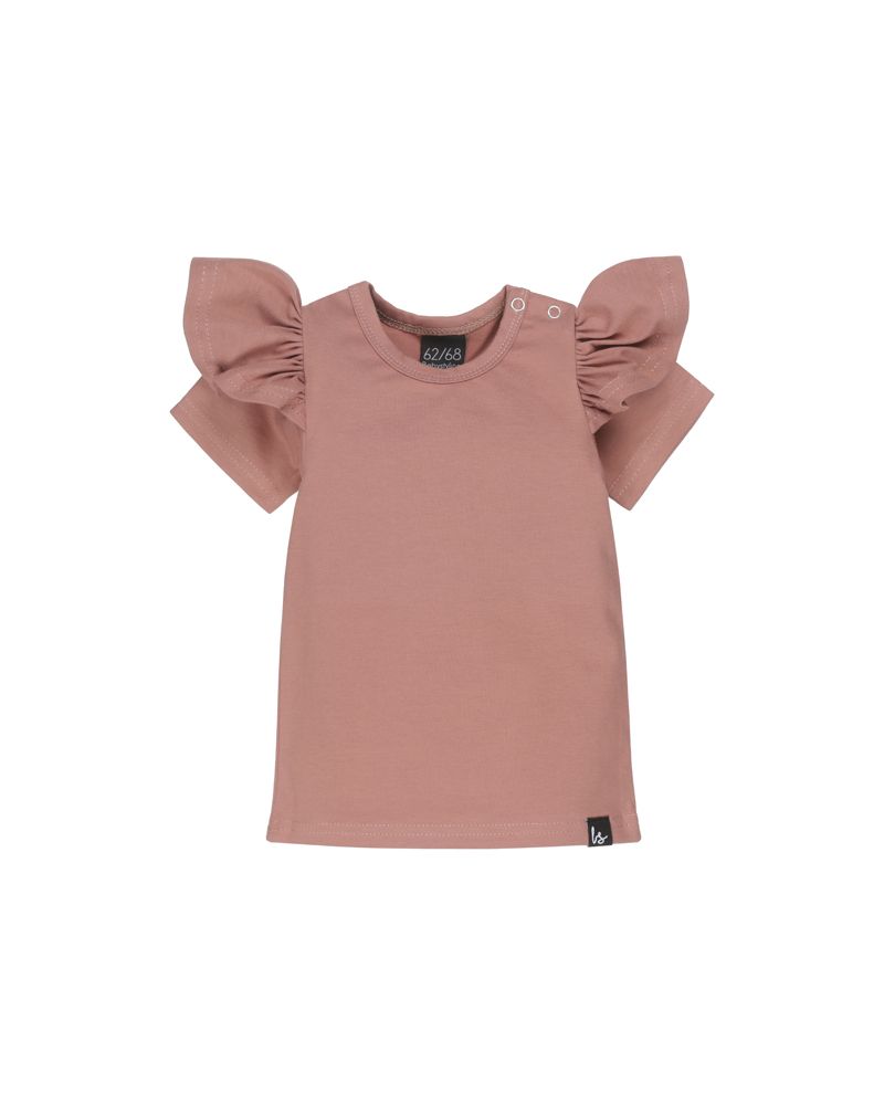 Ruffle t-shirt clay pink