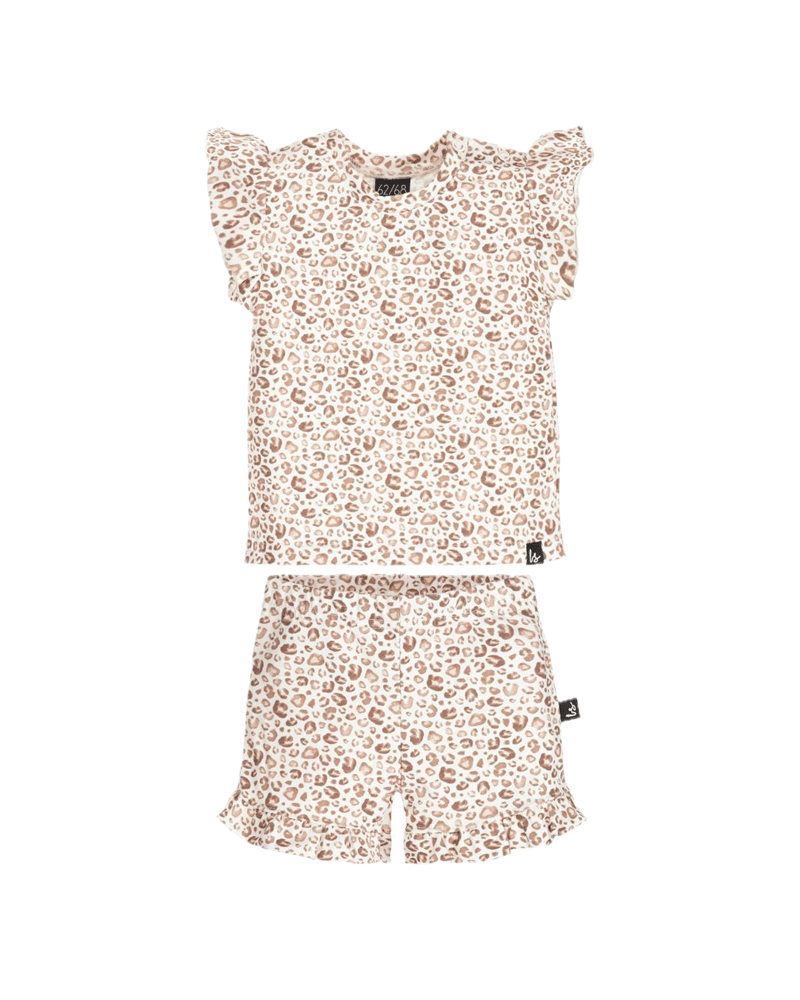 Outfit ruffle summer leopard off-white
