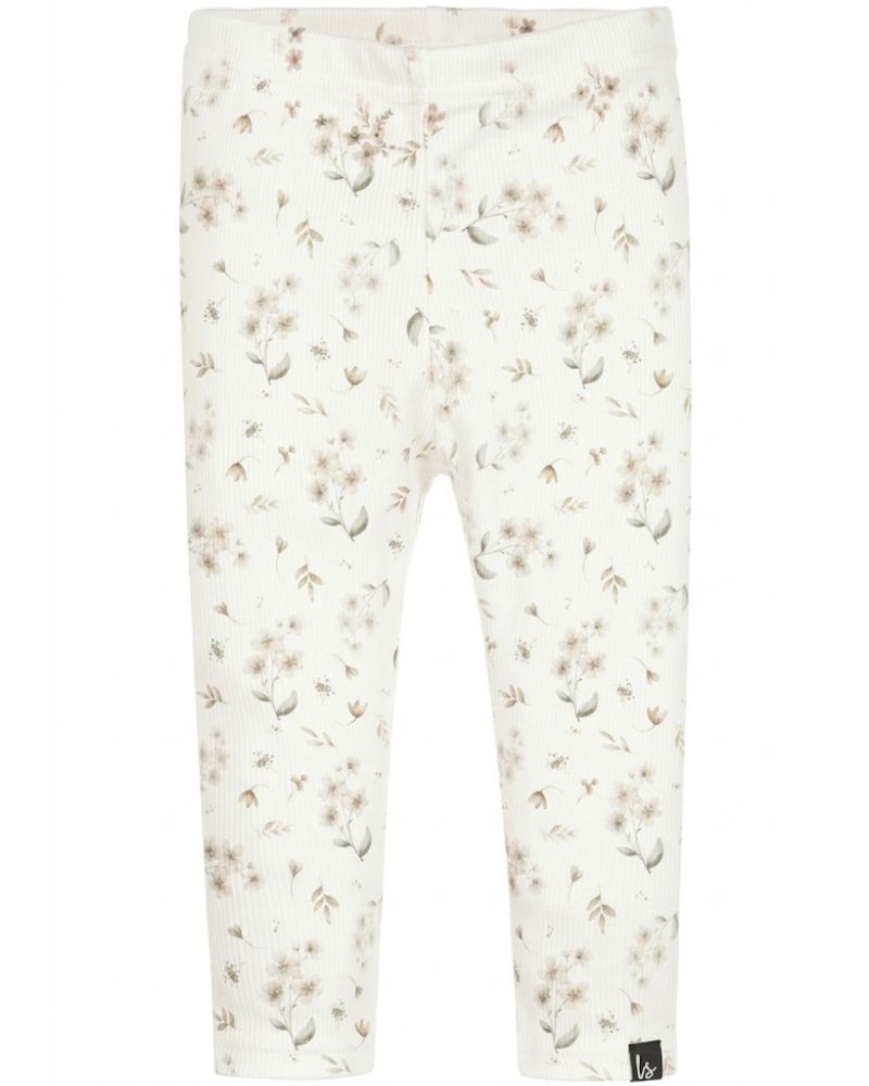 Legging cream flowers